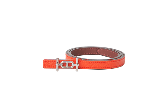 HERMES CINTO ANCRE SLIM AT ROUGE & RED RADIEUX REVERSIBLE