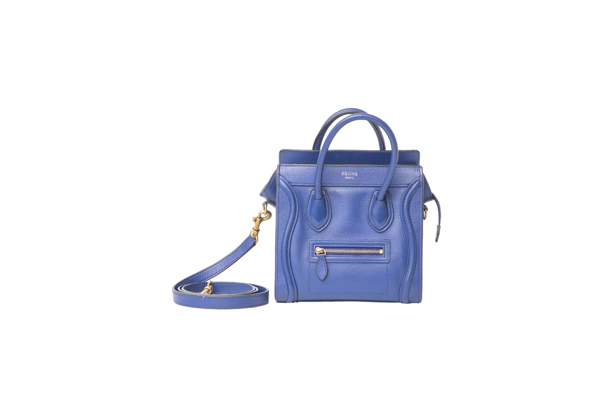CELINE LUGGAGE NANO ROYAL BLUE