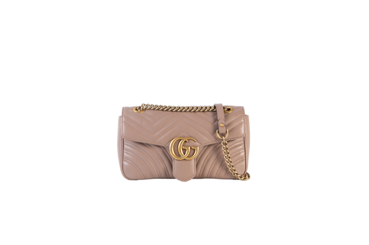 GUCCI MARMONT MATELASSE MEDIUM PALETA NUDE