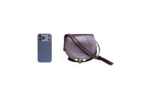 CHLOÉ MARCIE SMALL LEATHER BLACK RAISIN