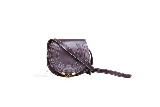 CHLOÉ MARCIE SMALL LEATHER BLACK RAISIN