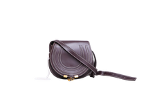 CHLOÉ MARCIE SMALL LEATHER BLACK RAISIN
