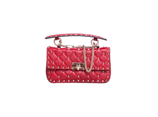 VALENTINO ROCKSTUD SPIKE SMALL RED