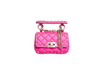 VALENTINO ROCKSTUD SPIKE MICRO LEATHER PINK
