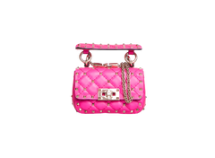VALENTINO ROCKSTUD SPIKE MICRO LEATHER PINK