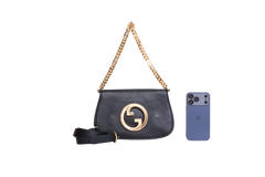GUCCI BLONDIE NM CHAIN LEATHER BLACK