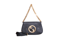 GUCCI BLONDIE NM CHAIN LEATHER BLACK