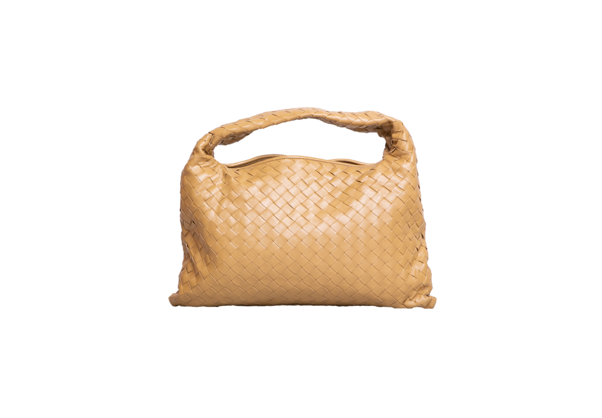 BOTTEGA HOP SMALL INTRECCIATO BEIGE