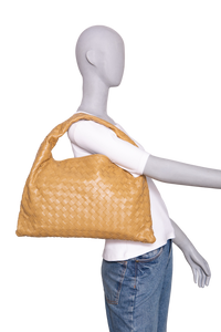 BOTTEGA HOP SMALL INTRECCIATO BEIGE