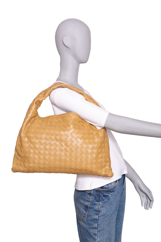 BOTTEGA HOP SMALL INTRECCIATO BEIGE
