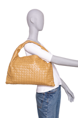 BOTTEGA HOP SMALL INTRECCIATO BEIGE