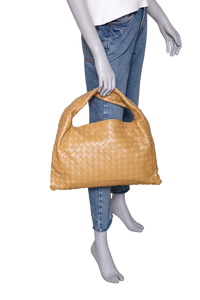 BOTTEGA HOP SMALL INTRECCIATO BEIGE