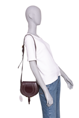 CHLOÉ MARCIE SMALL LEATHER BLACK RAISIN
