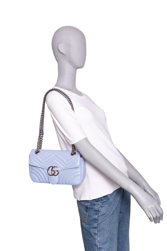 GUCCI GG MARMONT LIGHT BLUE SMALL