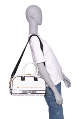 DIOR VIBE ZIP BOWLING MEDIUM CALFSKIN WHITE