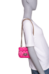 VALENTINO ROCKSTUD SPIKE MICRO LEATHER PINK