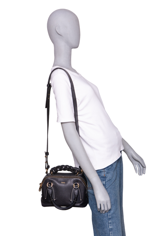 CHLOÉ DARIA SMALL LEATHER BLACK