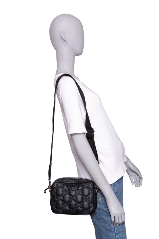 GUCCI GG CAMERA BAG SMALL NYLON BLACK