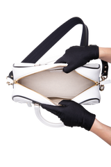 DIOR VIBE ZIP BOWLING MEDIUM CALFSKIN WHITE