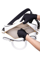 DIOR VIBE ZIP BOWLING MEDIUM CALFSKIN WHITE