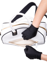 DIOR VIBE ZIP BOWLING MEDIUM CALFSKIN WHITE
