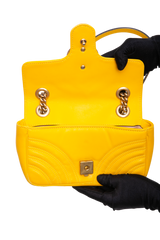 GUCCI GG MARMONT SMALL MATELASSÊ MUSTARD YELLOW