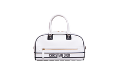 DIOR VIBE ZIP BOWLING MEDIUM CALFSKIN WHITE