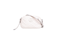 GUCCI GG MARMONT CAMERA BAG SMALL MATELASSÊ WHITE
