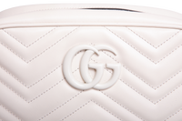 GUCCI GG MARMONT CAMERA BAG SMALL MATELASSÊ WHITE