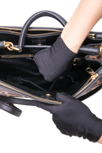 D&G LEOPARD MEDIUM MISS SICILY SHOPPER TOTE BLACK