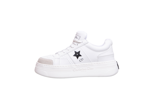 DIOR SNEAKER STAR PLATFORM CALFSKIN AND SUEDE WHITE - 35,5 BR