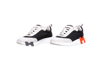 HERMÈS SNEAKER BOUNCING GOATSKIN/SUEDE NOIR/BLANC - 35 BR