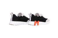 HERMÈS SNEAKER BOUNCING GOATSKIN/SUEDE NOIR/BLANC - 35 BR