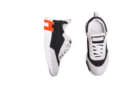 HERMÈS SNEAKER BOUNCING GOATSKIN/SUEDE NOIR/BLANC - 35 BR