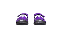 HERMÈS SANDAL CHYPRE SATIN PURPLE/BLACK - 36 BR