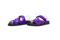 HERMÈS SANDAL CHYPRE SATIN PURPLE/BLACK - 36 BR