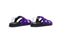 HERMÈS SANDAL CHYPRE SATIN PURPLE/BLACK - 36 BR
