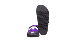 HERMÈS SANDAL CHYPRE SATIN PURPLE/BLACK - 36 BR