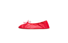 THE ROW NAPPA ROUND BALLET FLATS RED - 36 BR