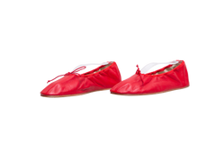 THE ROW NAPPA ROUND BALLET FLATS RED - 36 BR