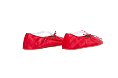 THE ROW NAPPA ROUND BALLET FLATS RED - 36 BR