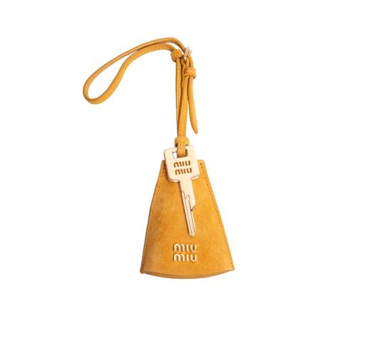 MIU MIU CAMOSCIO TRICK PELLE BAG CHARM