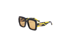 GUCCI SQUARE GG ACETATE BLACK/YELLOW