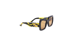 GUCCI SQUARE GG ACETATE BLACK/YELLOW