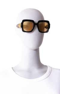 GUCCI SQUARE GG ACETATE BLACK/YELLOW
