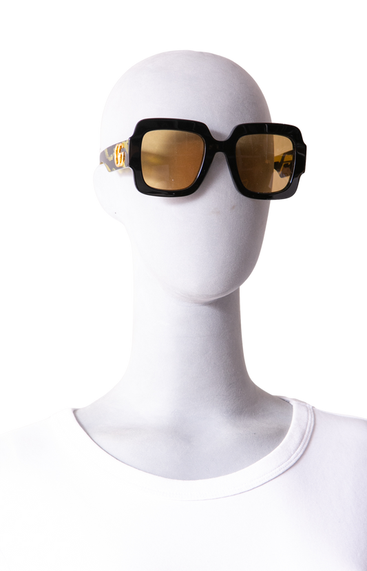 GUCCI SQUARE GG ACETATE BLACK/YELLOW