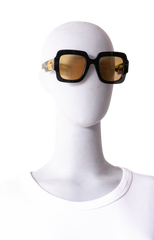 GUCCI SQUARE GG ACETATE BLACK/YELLOW