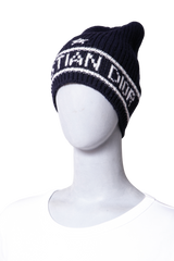 DIOR BEANIE DIOR NAVY LOGO WOOL & CASHMERE KNIT
