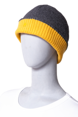 HERMÈS HUGO REVERSIBLE BEANIE GRIS/JAUNE
