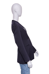 THE ROW BLAZER WOOL SILK NAVY